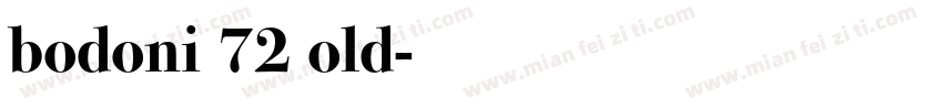 bodoni 72 old字体转换